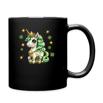 St Patrick Unicorn Gift Funny - Full Colour Mug - black - Right