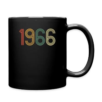 1966 Jahrgang Geburtstag Geschenk Retro - Tasse einfarbig - Schwarz - Rechts
