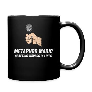 Poetry Slam Metaphor Magic Slam Poetry - Full Colour Mug - black - Right