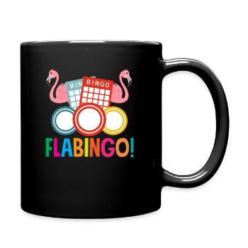 Bingo Flabingo Flamingo Player Fun - Full Colour Mug - black - Right