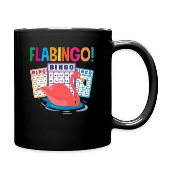 Bingo Flamingo Flabingo for Bingo Players - Full Colour Mug - black - Right