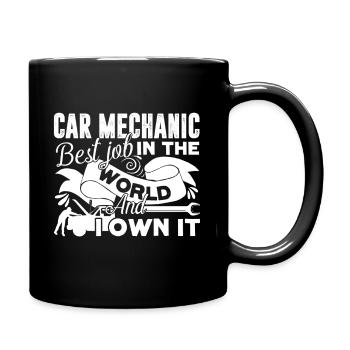 Car Mechanic Best Job In The World - Full Colour Mug - black - Right