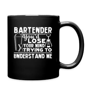 Bartender Trying To Understand Me - Full Colour Mug - black - Right