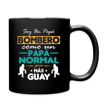 Je suis papa pompier / papa pompier - Mug uni - noir - Droite