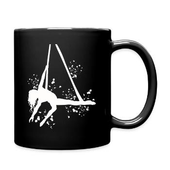 Vertical Cloth Aerial Acrobatics Aerial Silk - Full Colour Mug - black - Right