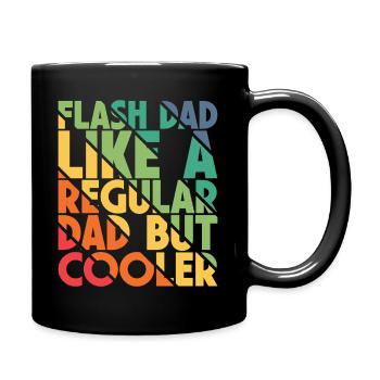 Bouldering Flash Papa Boulderer - Tasse einfarbig - Schwarz - Rechts