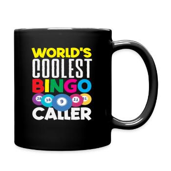 Bingo Player Coolest Caller Worldwide - Full Colour Mug - black - Right