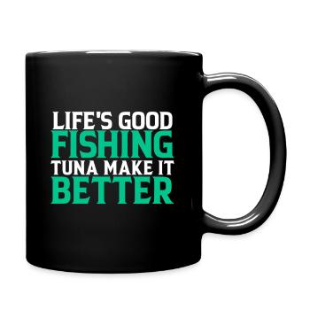 Fishing Makes Better - Full Colour Mug - black - Right