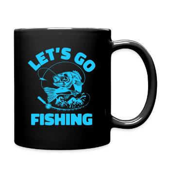 Let's Go Fishing - Full Colour Mug - black - Right