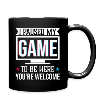 paused game3 Zeichenfläche 1 Kopie - Tasse einfarbig - Schwarz - Rechts