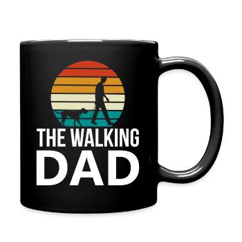 Family Walking dad dog - Full Colour Mug - black - Right