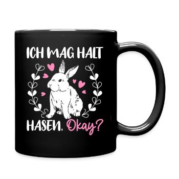J’aime juste les lapins les lapins les lapins les enfants - Mug uni - noir - Droite