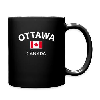 Ottawa Canada Canadian Flag Canadian - Full Colour Mug - black - Right