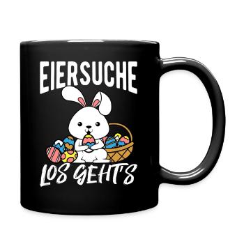 Egg Hunt Let's Go Easter Easter Bunny Easter Eggs - Full Colour Mug - black - Right