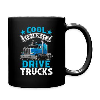Cool grandpas drive trucks – truck drivers - Full Colour Mug - black - Right