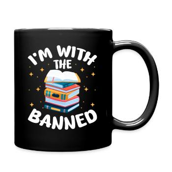 Je suis avec le interdit Design pour un lecteur de livre - Mug uni - noir - Droite