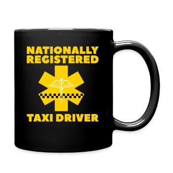 nationally registered taxi driver Design for a - Tasse einfarbig - Schwarz - Rechts