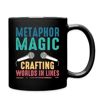 Poetry Slam Metaphor Magic Slam Poetry - Full Colour Mug - black - Right