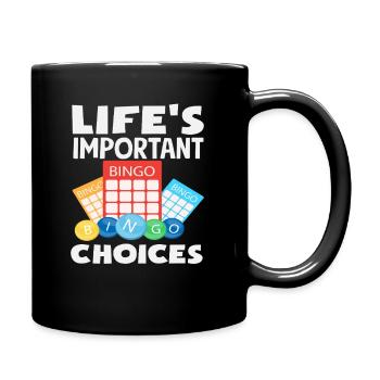 Bingo Player Vital Decisions - Full Colour Mug - black - Right