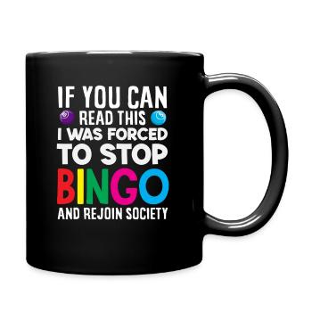 Joueur de bingo Drôle Dire Humour - Mug uni - noir - Droite