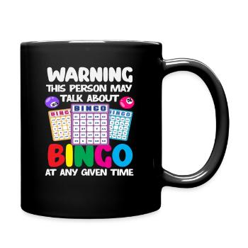 Bingo Player Beware parle toujours de bingo - Mug uni - noir - Droite