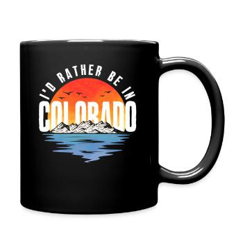 Je préférerais être dans le Colorado - Mug uni - noir - Droite