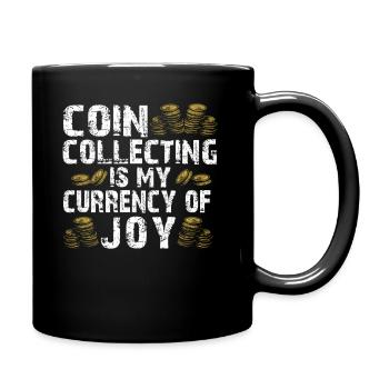 Numismatics Coin Collector Art - Full Colour Mug - black - Right
