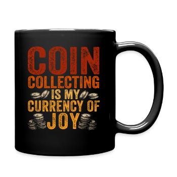 Numismatics Coin Collector Art - Full Colour Mug - black - Right