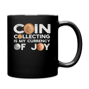 Numismatics Coin Collector Art - Full Colour Mug - black - Right