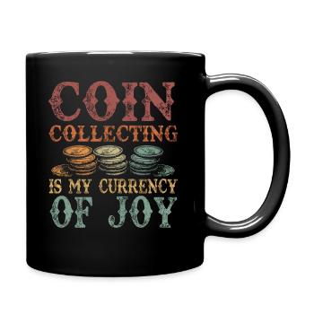 Numismatics Coin Collector Art - Full Colour Mug - black - Right