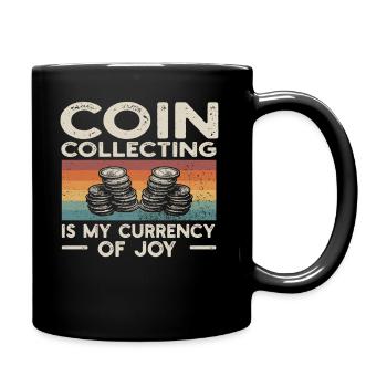 Numismatics Coin Collector Art - Full Colour Mug - black - Right