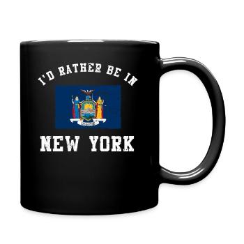 Ich wäre lieber in New York Classic Vibe - Tasse einfarbig - Schwarz - Rechts