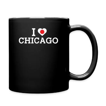J’aime Chicago Cool Japon Mauvais drapeau Amant Humour - Mug uni - noir - Droite