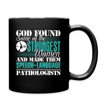 God Made Speech Language Pathologist - Full Colour Mug - black - Right