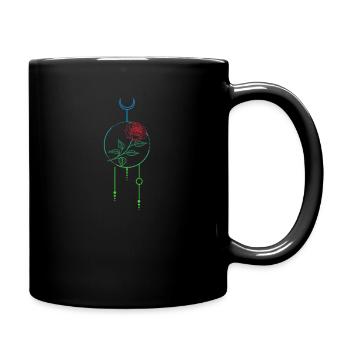Himmlischer Rosentraum - Tasse einfarbig - Schwarz - Rechts