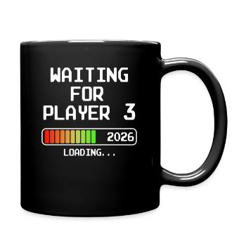 Futur papa 2026 Bientôt Maman Attendant le Joueur 3 - Mug uni - noir - Droite