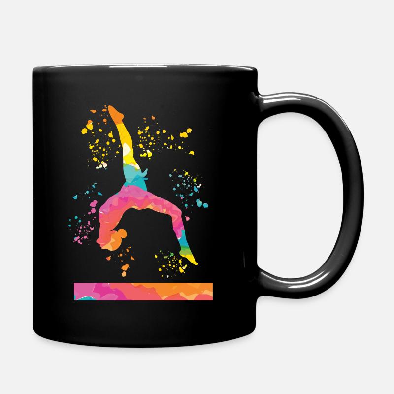 Turnerin Schwebebalken Kunstturnen - Tasse einfarbig - Schwarz