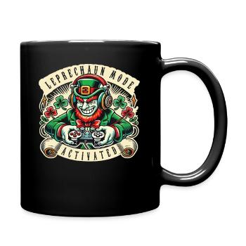 Gamer Leprechaun Mode Aktiviert St. Patrick's Day - Tasse einfarbig - Schwarz - Rechts