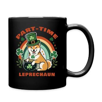 Part-time Leprechaun St. Patrick's Day - Full Colour Mug - black - Right
