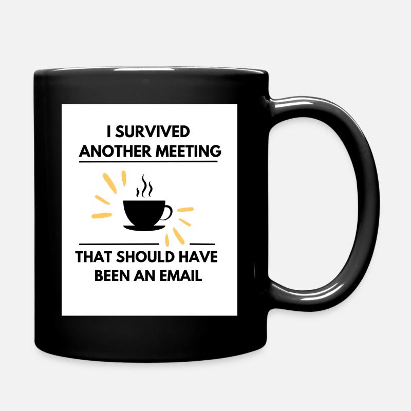 Fun working design - Full Colour Mug - black