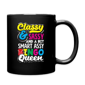 Classy Sassy Bingo Queen Spielerin - Tasse einfarbig - Schwarz - Rechts