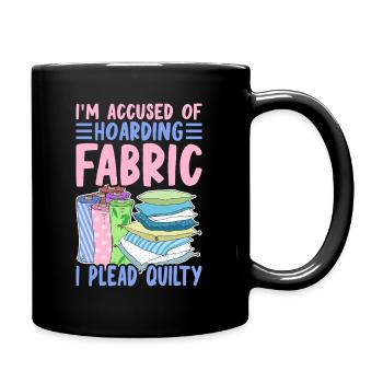 Couture et courtepointe amusantes - Mug uni - noir - Droite