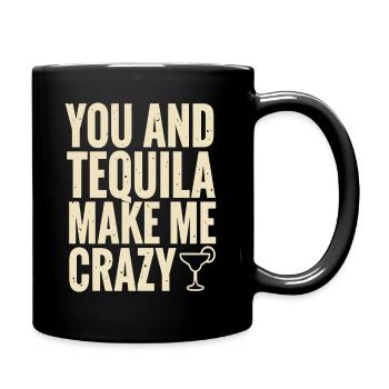 Tequila Party Saying Quote - Full Colour Mug - black - Right