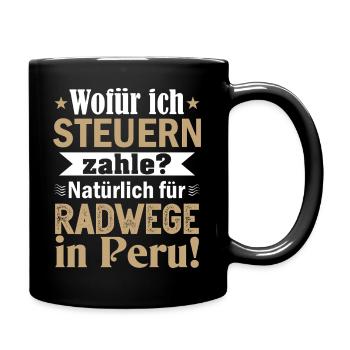 Itinéraires cyclables Pérou1 Artboard 1 - Mug uni - noir - Droite