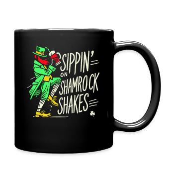 Sippin' On Shamrock Shakes St. Patrick's Day - Tasse einfarbig - Schwarz - Rechts