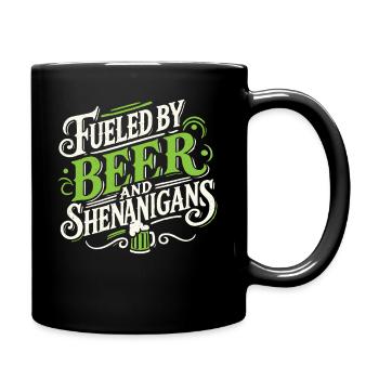 Bière et farces de la Saint-Patrick Motivation - Mug uni - noir - Droite