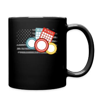 Bingo Spieler Amerikanischer Stil - Tasse einfarbig - Schwarz - Rechts