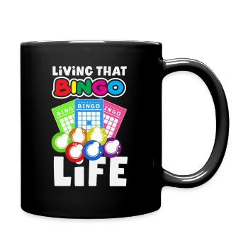 Live the Bingo Life in Style - Full Colour Mug - black - Right