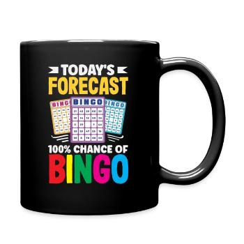 100 % de chances de prédiction de bingo - Mug uni - noir - Droite