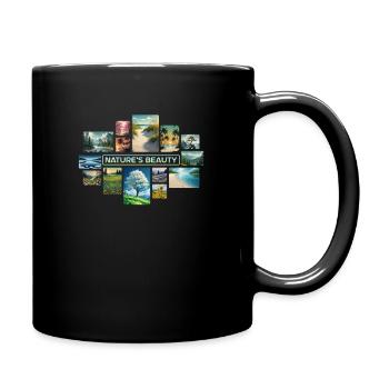 Die Schönheit der Natur Collage - Tasse einfarbig - Schwarz - Rechts